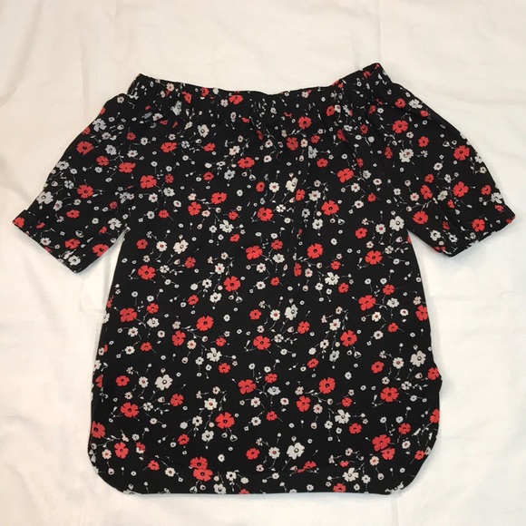 Last Chance!! NWT Michael Kors Coral Reef off shoulder blouse - Picture 1 of 7